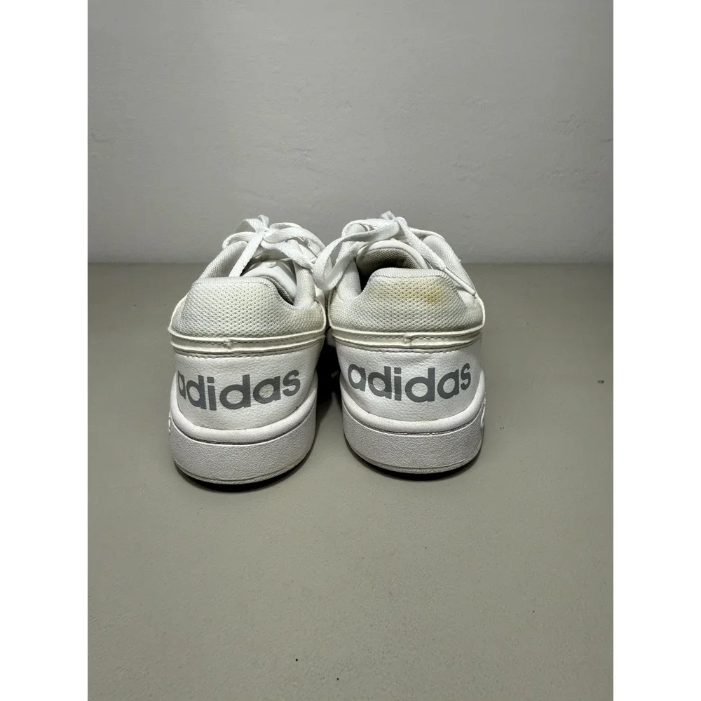 Adidas Hoops 2.0 Women Low Top Sneakers White Leather Athletic Shoes Sz 7